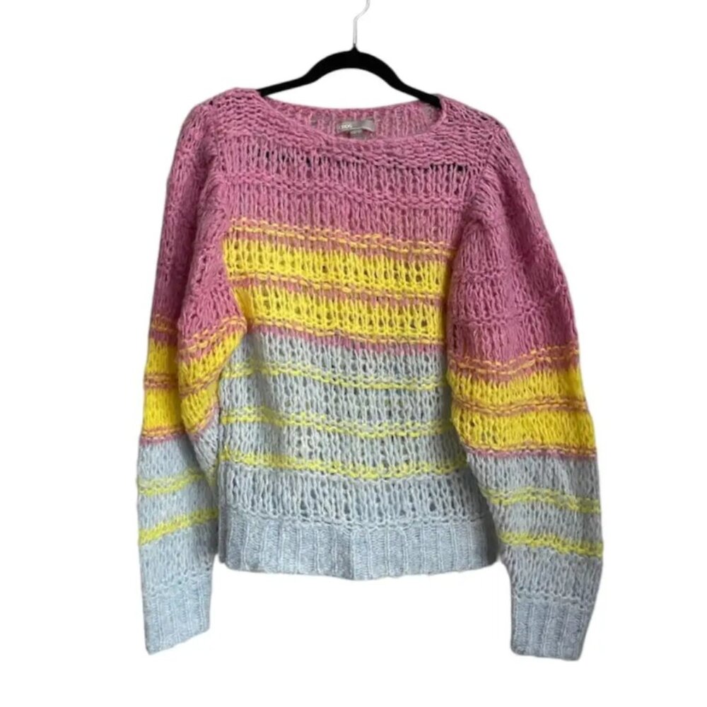 Asos Multicolor Knit Cropped y2k style Sweater - Size 2